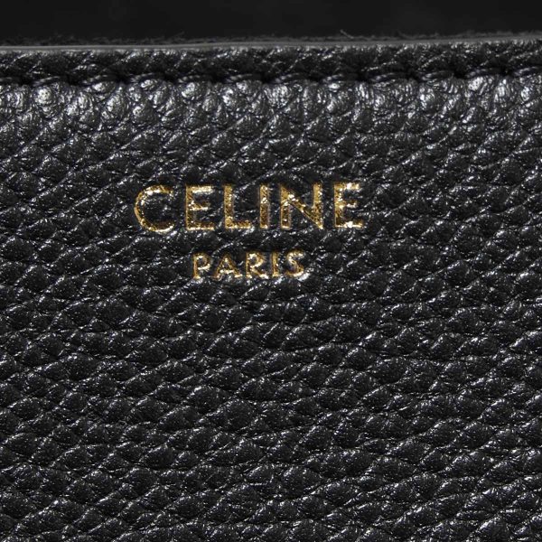 19685 3cr8 38no14 Celine Teen Soft Calfskin Shoulder Bag Black