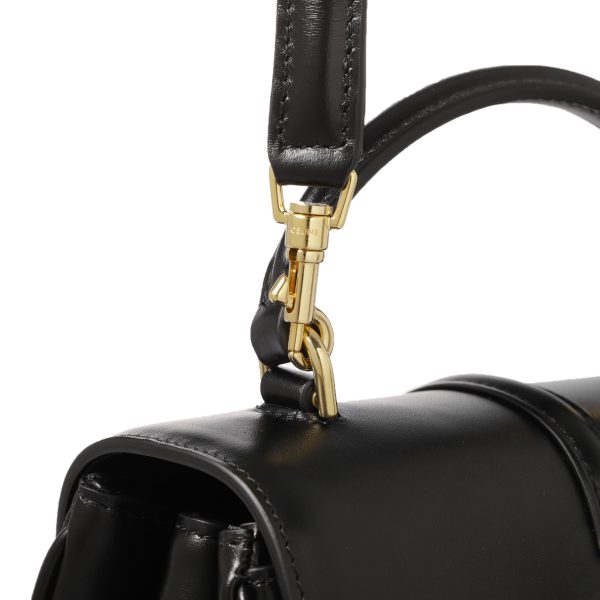 19798 3bey 38no08 Celine Calfskin Handbag Mini Saise Black