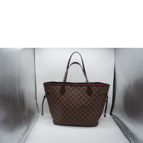 19806 1 Louis Vuitton Neverfull MM Damier Leather Brown