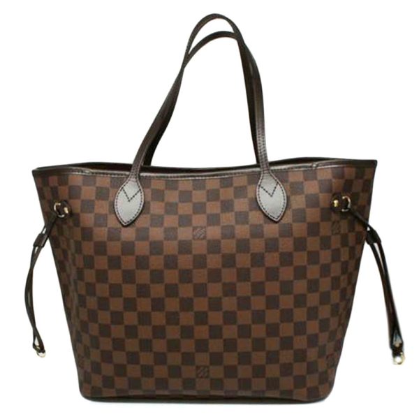 19806 1 Louis Vuitton Neverfull MM Damier Leather Brown