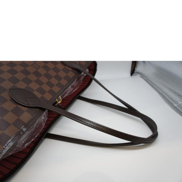 19806 3 Louis Vuitton Neverfull MM Damier Leather Brown