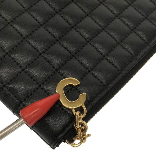 1ammzz5ib33m 5 Celine Charm Quilted Clutch Bag Leather Black