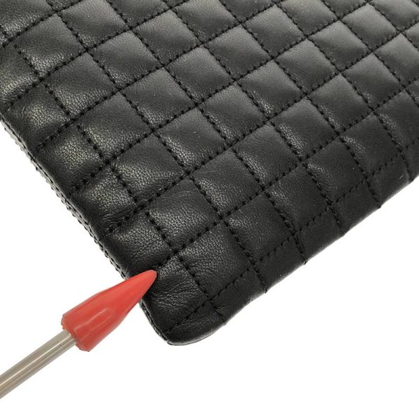 1ammzz5ib33m 6 Celine Charm Quilted Clutch Bag Leather Black