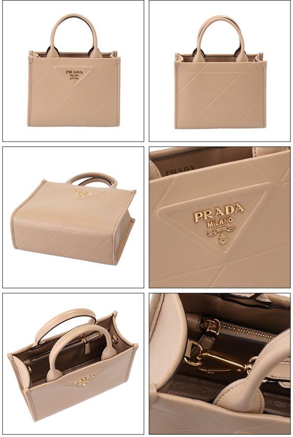 1ba396 ask f0036 2 Prada Small Bag Leather 2WAY Hand Shoulder Sand Beige