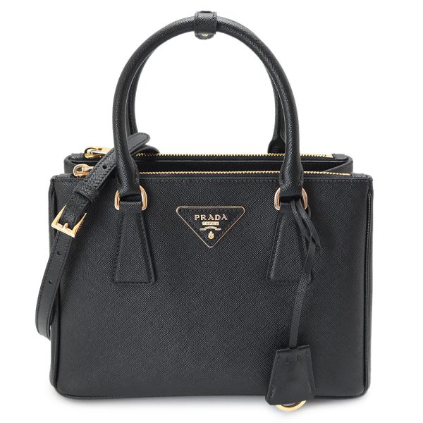 1ba896 saflu nero Prada Handbag Shoulder Galleria Saffiano Leather Black