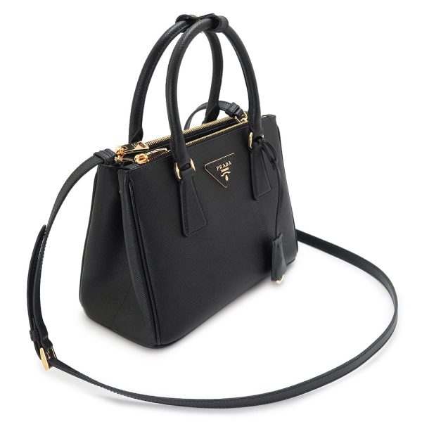 1ba896 saflu nero 1 Prada Handbag Shoulder Galleria Saffiano Leather Black