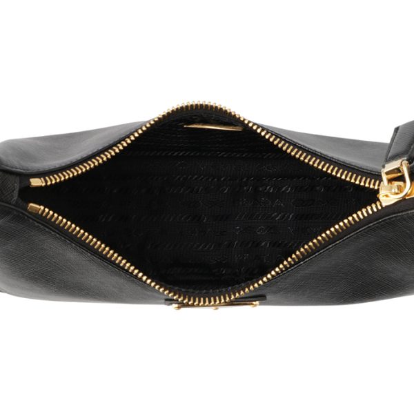 1bc204 n 4 Prada Shoulder Bag Leather Black Gold