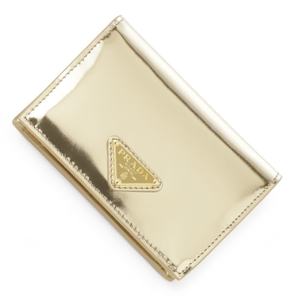 1mv204 2cle f052201 Prada Bifold Wallet with Coin Purse Gold