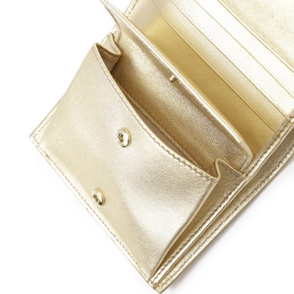 1mv204 2cle f052206 Prada Bifold Wallet with Coin Purse Gold