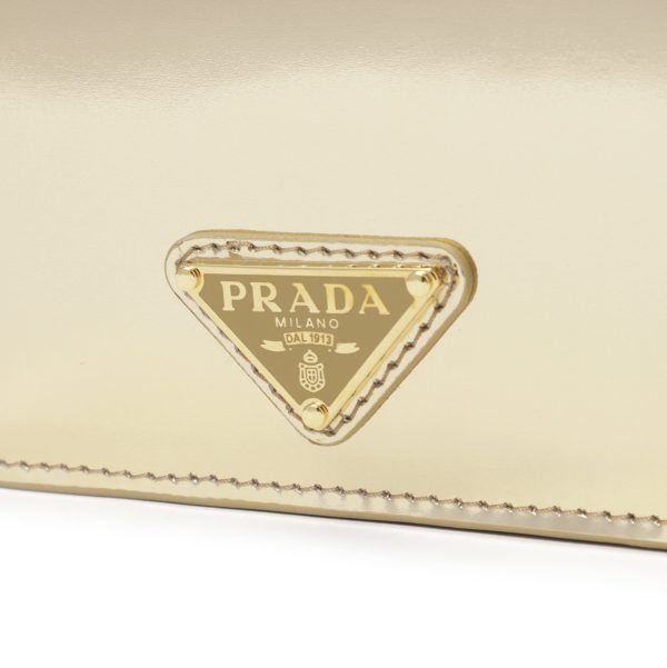 1mv204 2cle f052207 Prada Bifold Wallet with Coin Purse Gold