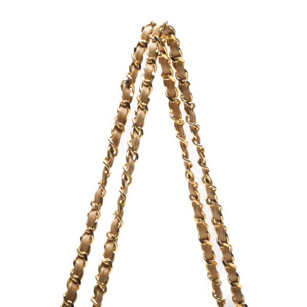 1noqyw6zpgy5v 6 Chanel Matelasse Coco Mark Circle Charm Chain Shoulder Lambskin Beige Gold