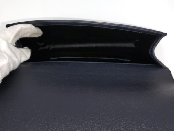 oplus 288 Saint Laurent Leather YSL Logo Clutch Bag Navy