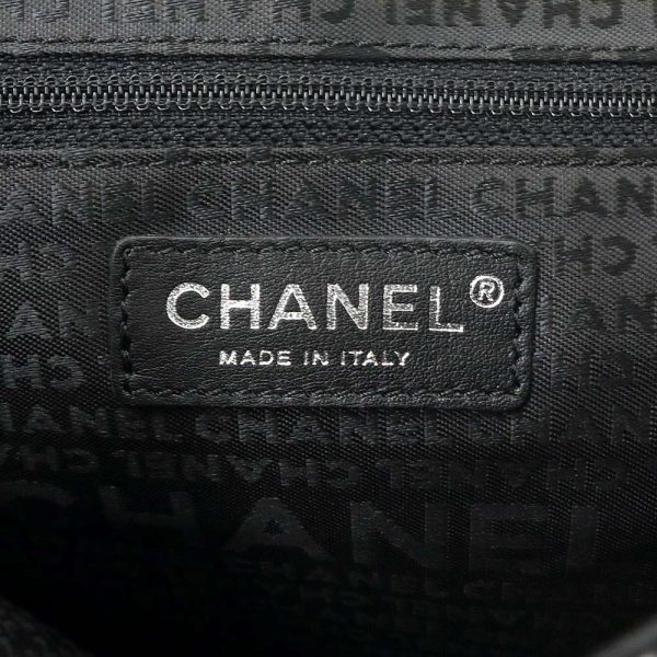 200003864019 9 Chanel Camellia Leather Chain Shoulder Bag Tweed Black