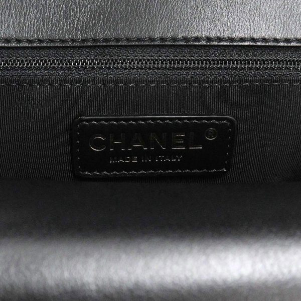 200004066019 12 Chanel Matelasse Triple Flap Chain Shoulder Bag Crossbody Black