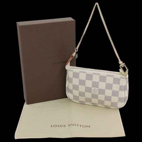 200004286019 2 Louis Vuitton Mini Pochette Handbag White