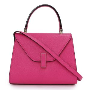 200004368019 Valextra Mini Crossbody Shoulder Handbag Soft Calfskin Bubblegum Pink