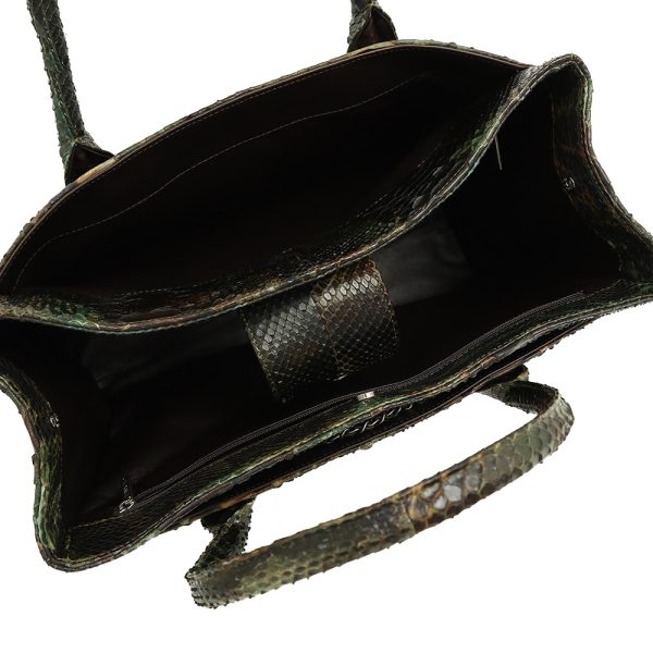 200004489019 3 Chanel Executive Python Tote Exotic Leather Handbag Brown