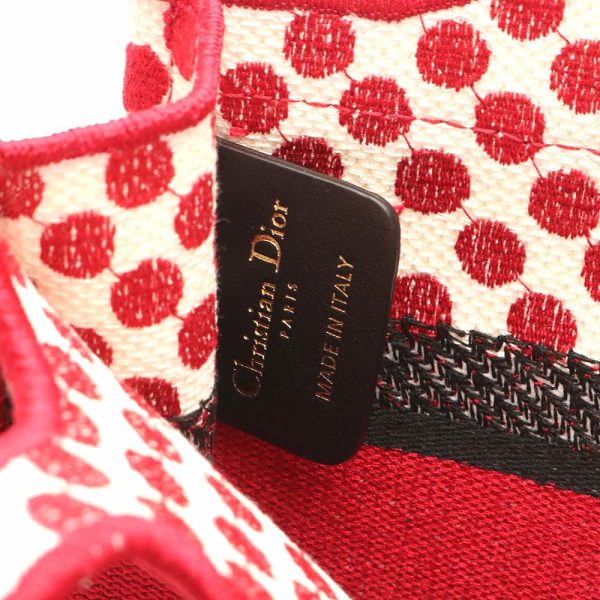 200004574019 9 Dior Book Tote Mini Bag Dior Amour Handbag Cotton Canvas Red