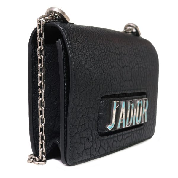 200004731019 4 Christian Dior JADIOR Mosaic Flap Chain Shoulder Bag Lambskin Black