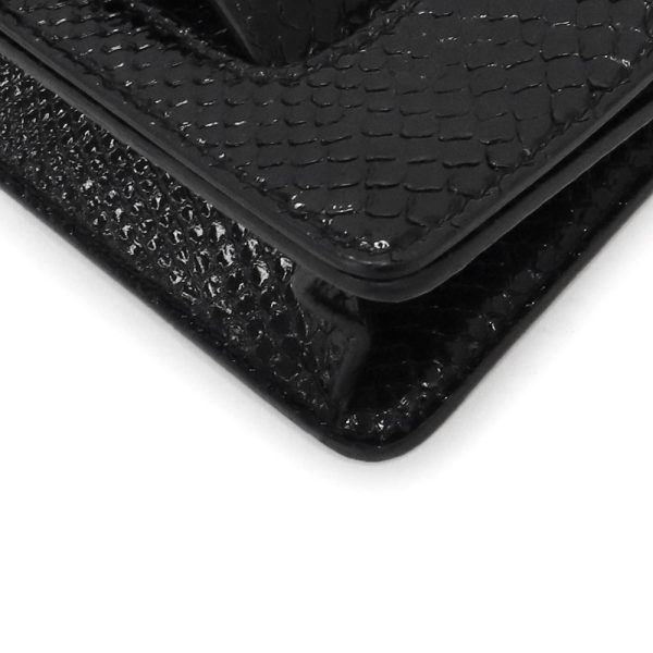 200006242019 11 Dior Clutch Bag Pouch Python Exotic Leather Black