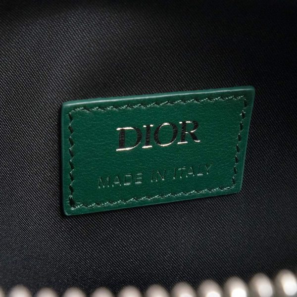 200006580019 9 Christian Dior Oblique Saddle Calf Skin Leather World Tour Belt Bag Green