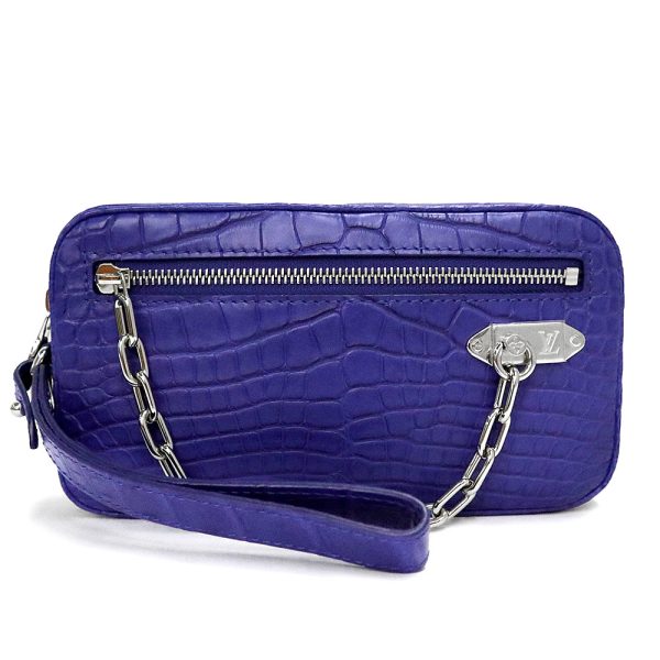 200007057019 Louis Vuitton Pochette Volga Crocodile Blue