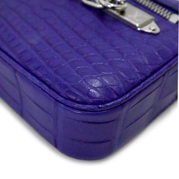 200007057019 10 Louis Vuitton Pochette Volga Crocodile Blue