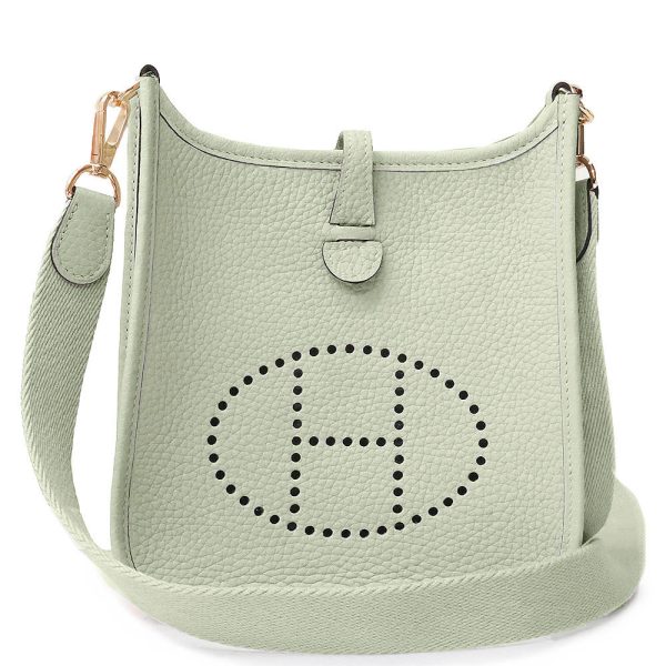 200007180019 Hermes Evelyn Amazon Shoulder bag Taurillon Clemence Leather Grineve Green