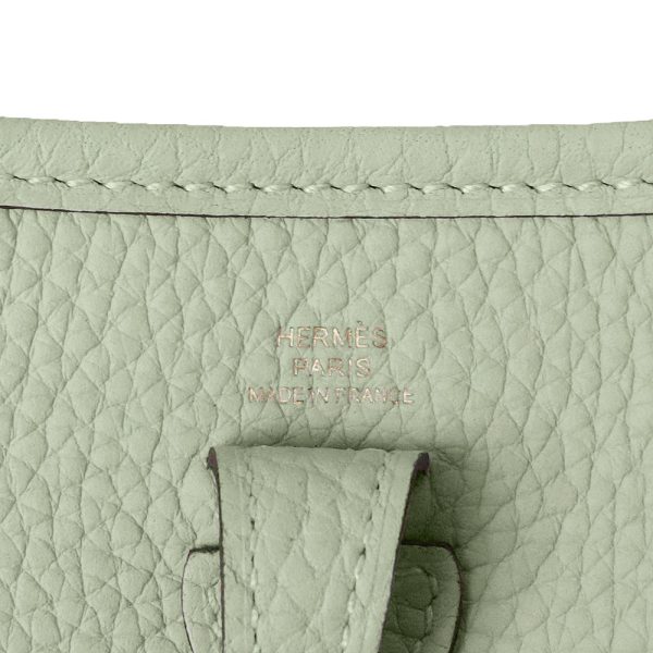 200007180019 9 Hermes Evelyn Amazon Shoulder bag Taurillon Clemence Leather Grineve Green