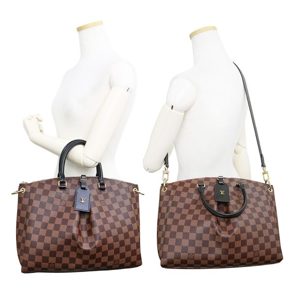 200007517019 8 Louis Vuitton Odeon Tote MM Shoulder Handbag Damier Leather Brown