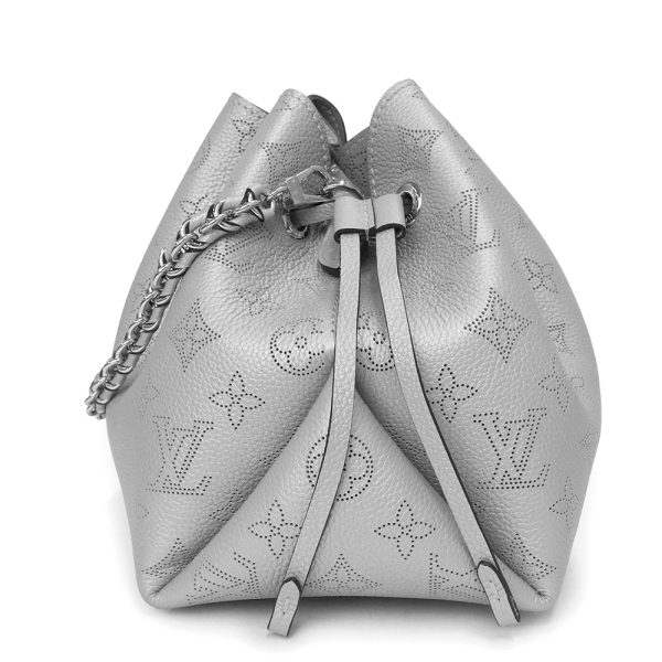 200007522019 4 Louis Vuitton Bella Shoulder Handbag Monogram Mahina Metallic Gray