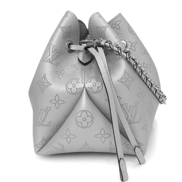 200007522019 5 Louis Vuitton Bella Shoulder Handbag Monogram Mahina Metallic Gray