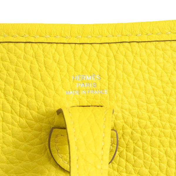 200007707019 9 HERMES Evelyn TPM Amazon 16 Leather Crossbody Bag Yellow