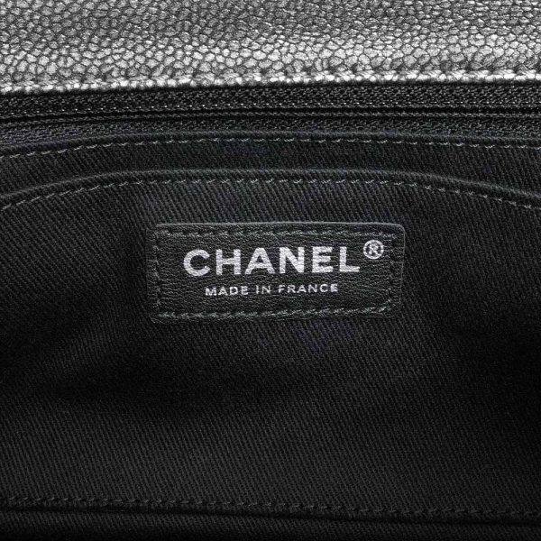 200007731019 9 Chanel Coco Mark W Chain Shoulder Bag Soft Caviar Skin Gray Gunmetal