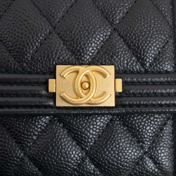 200007921019 10 Chanel Boy Chanel Crossbody Shoulder Chain Wallet Caviar Skin Black