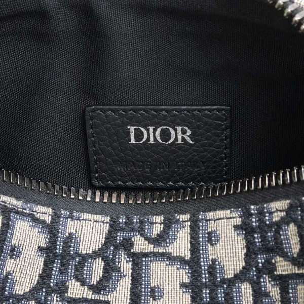 200008080019 9 Dior Roller Mini Messenger Crossbody Oblique Jacquard Beige Black