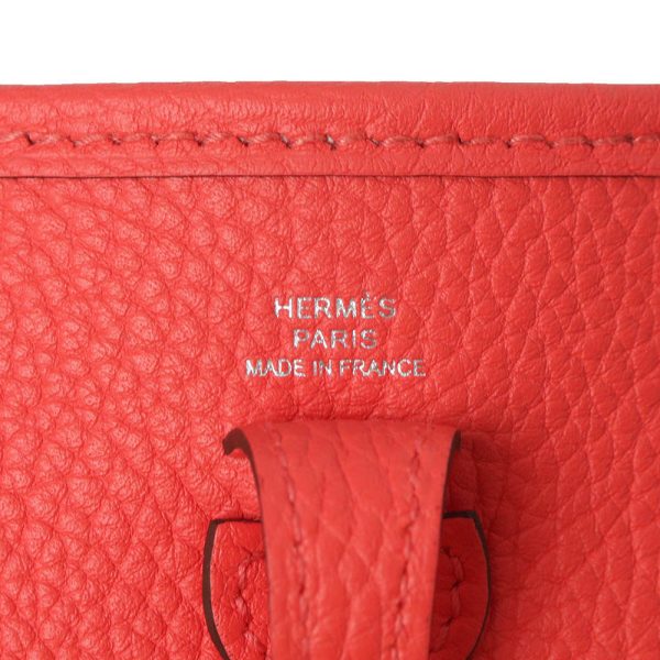 200008196019 9 HERMES Evelyn TPM Amazon 16 Clemence Leather Crossbody Bag Rose