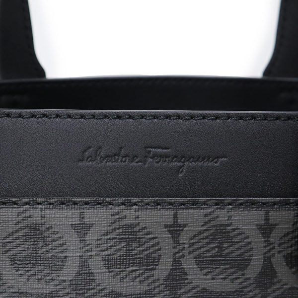 200008587019 9 Salvatore Ferragamo 2way Shoulder Bag Gray Black