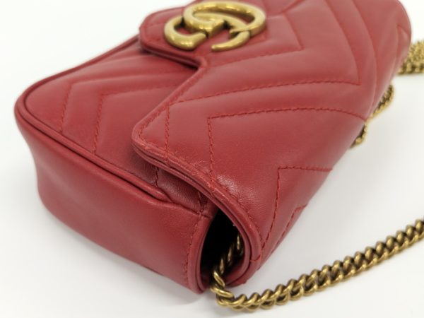 2000087252000600 4 Gucci Super Mini Shoulder GG Marmont Leather Red