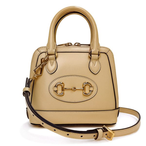 200008900019 Gucci Horsebit 2way Shoulder Bag Leather Beige