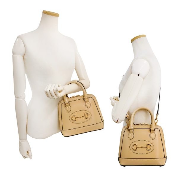 200008900019 8 Gucci Horsebit 2way Shoulder Bag Leather Beige