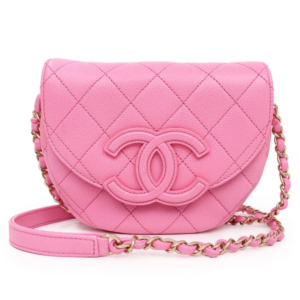 200008944019 Chanel Mini Messenger Caviar Pink Gold