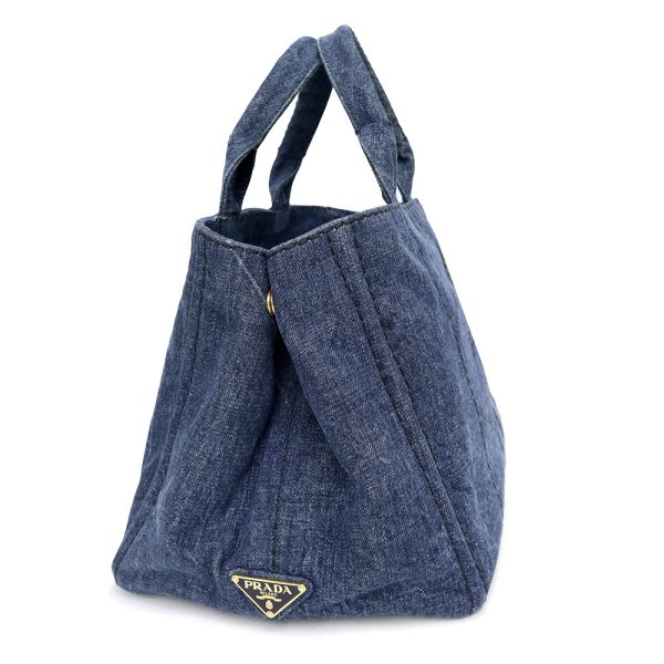 200009032019 5 Prada Kanapa 2way Shoulder Handbag Denim Blue