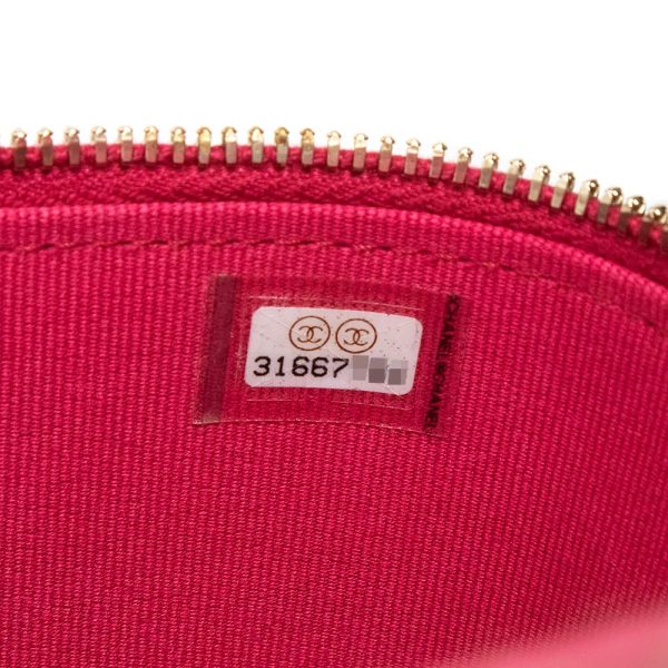 200009689019 13 CHANEL Small Vanity Matelasse Lambskin Leather Shoulder Handbag Pink