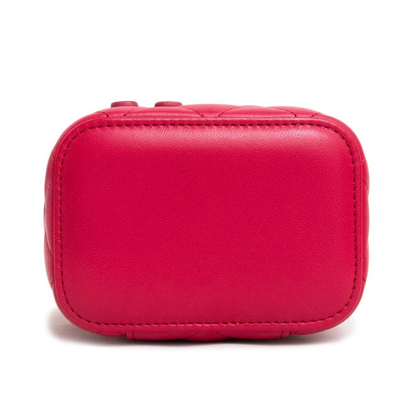 200009689019 6 CHANEL Small Vanity Matelasse Lambskin Leather Shoulder Handbag Pink