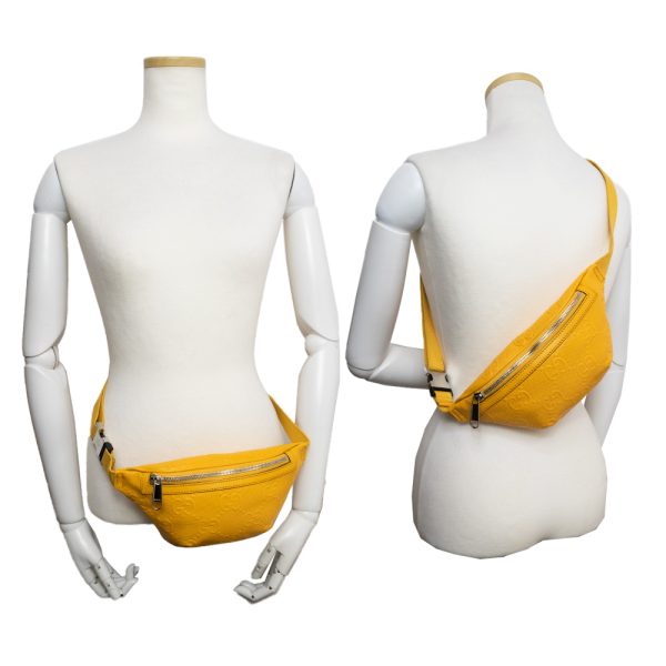 200009691019 8 Gucci Small Belt Body Waist Bag GG Leather Yellow