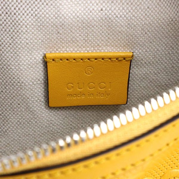 200009691019 9 Gucci Small Belt Body Waist Bag GG Leather Yellow