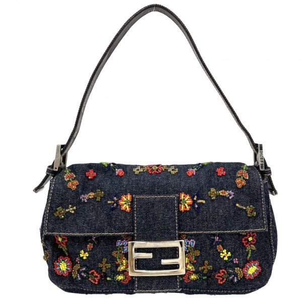 2000097246900903 7 Fendi Mamma Bucket Leather Indigo Shoulder Bag Multicolor