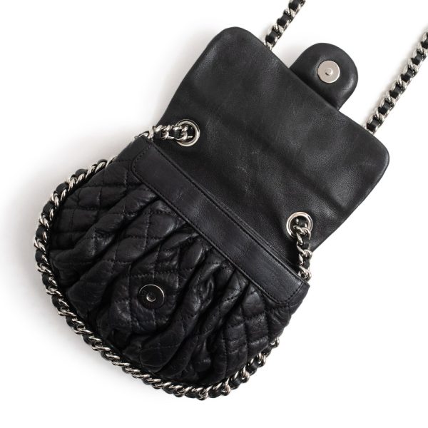 200009772019 10 Chanel A49914 Matelasse Chain Around Lambskin Leather Shoulder Bag Black