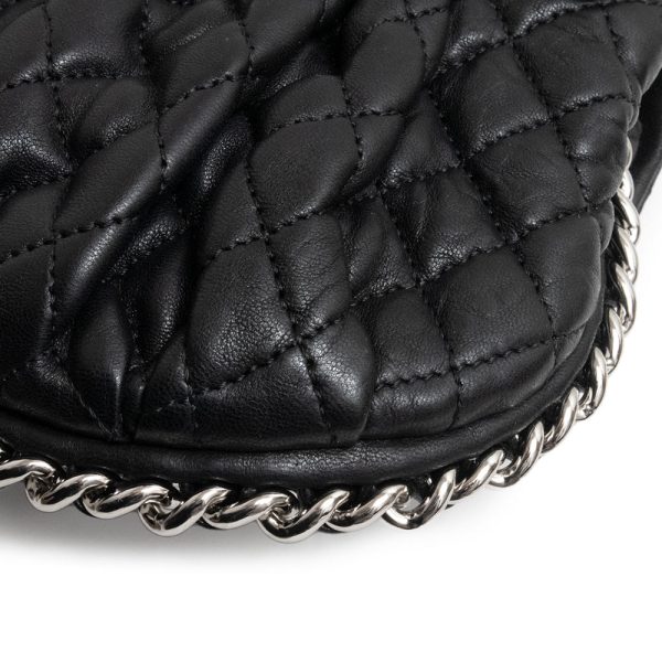 200009772019 12 Chanel A49914 Matelasse Chain Around Lambskin Leather Shoulder Bag Black